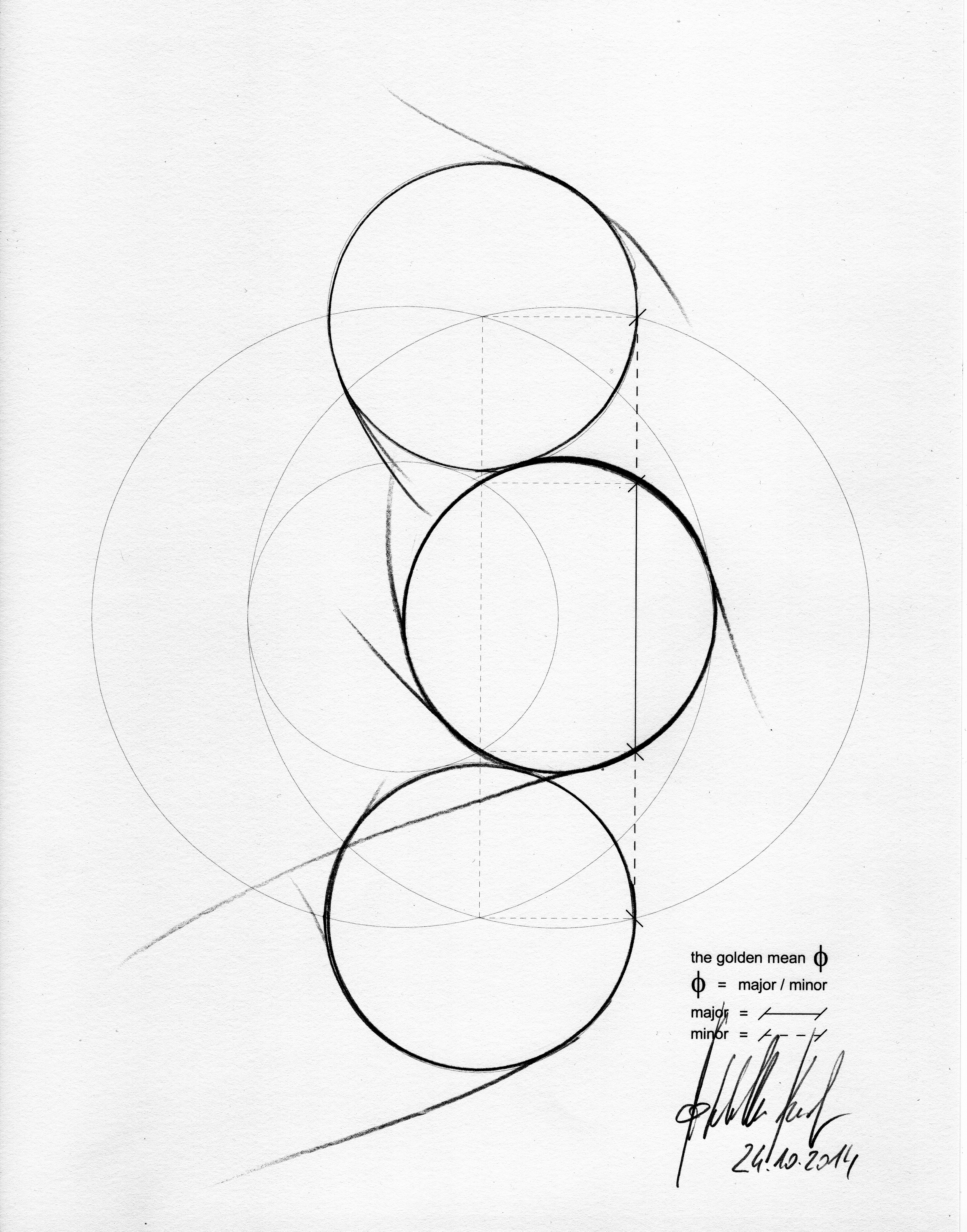 golden mean -
                Constuction by Hofstetter Kurt